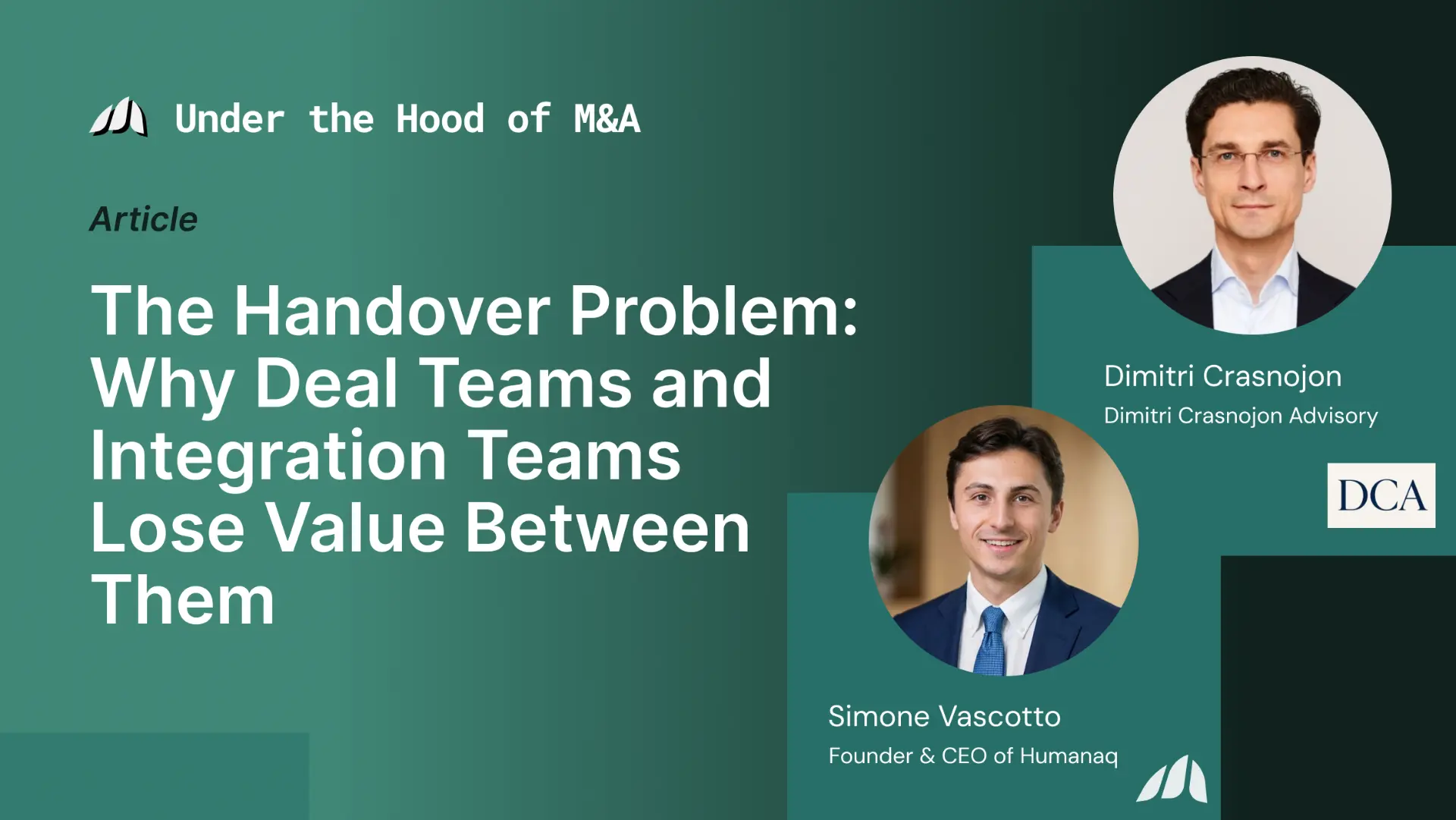 The Handover Problem: Why Deal Teams and Integration Teams Lose Value Between Them