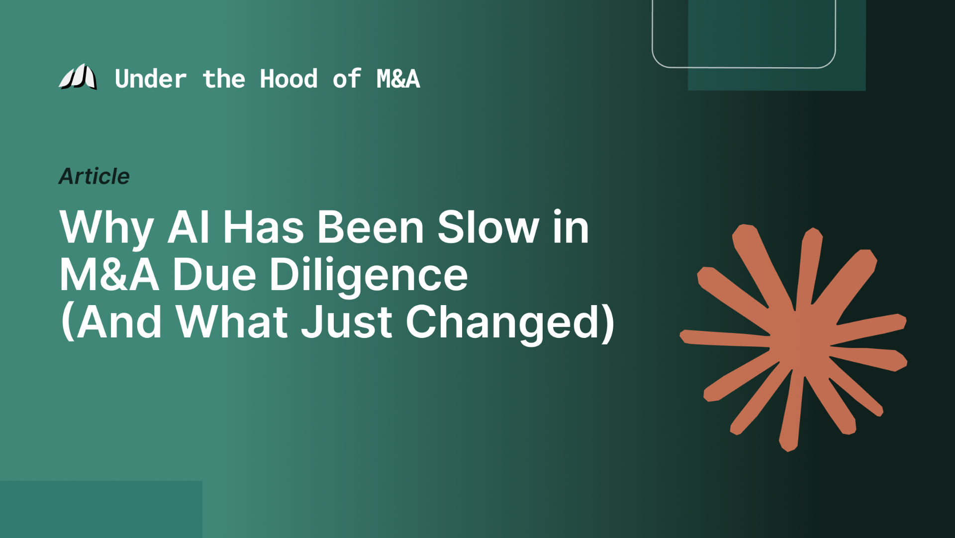 Why AI Has Been Slow in M&A Due Diligence (And What Just Changed)