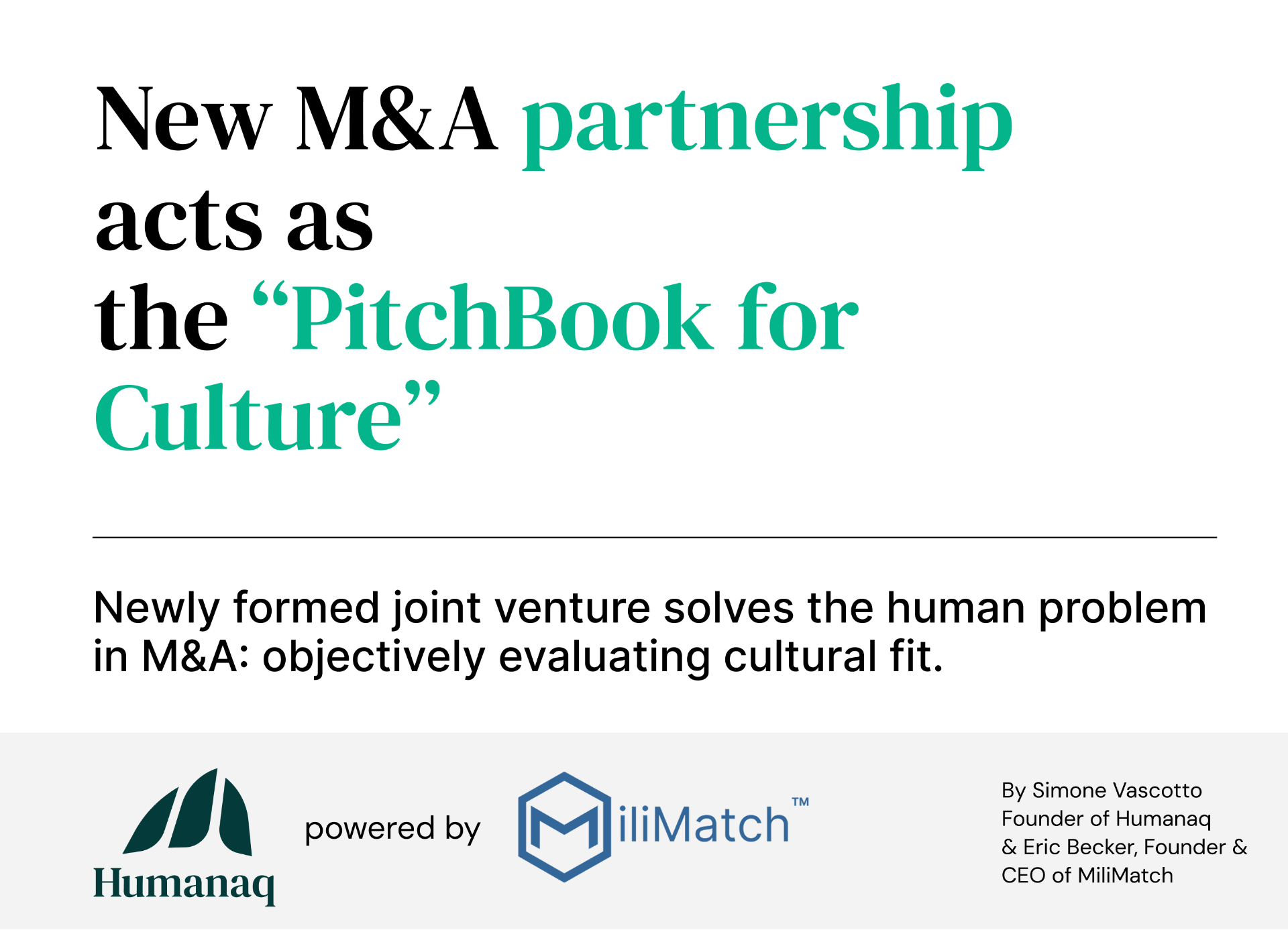 New M&A partnership acts as "The PitchBook for Culture"