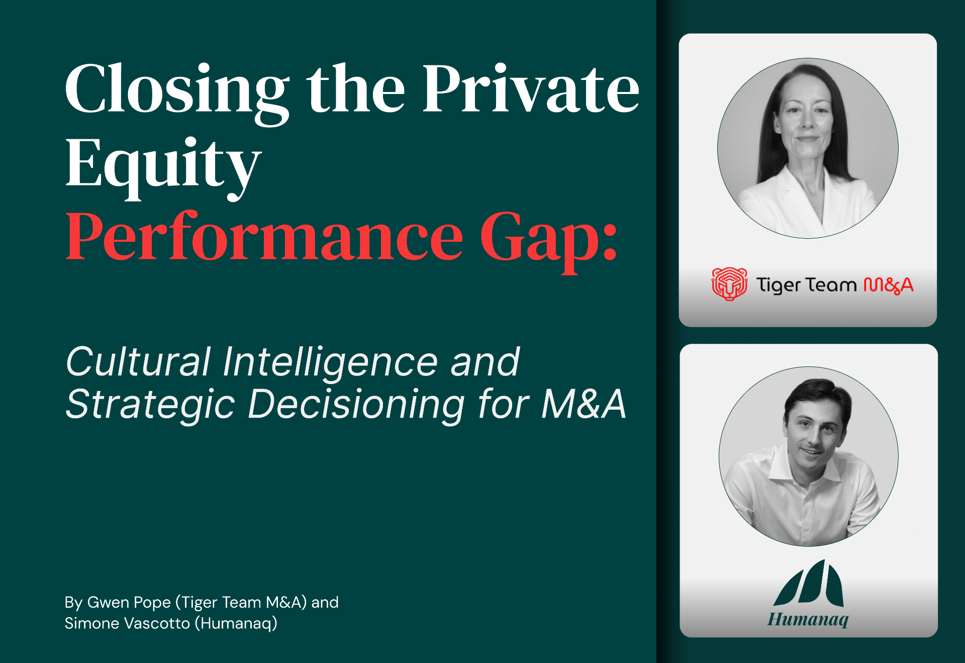 Closing the Private Equity Performance Gap: Cultural Intelligence and Strategic Decisioning for M&A