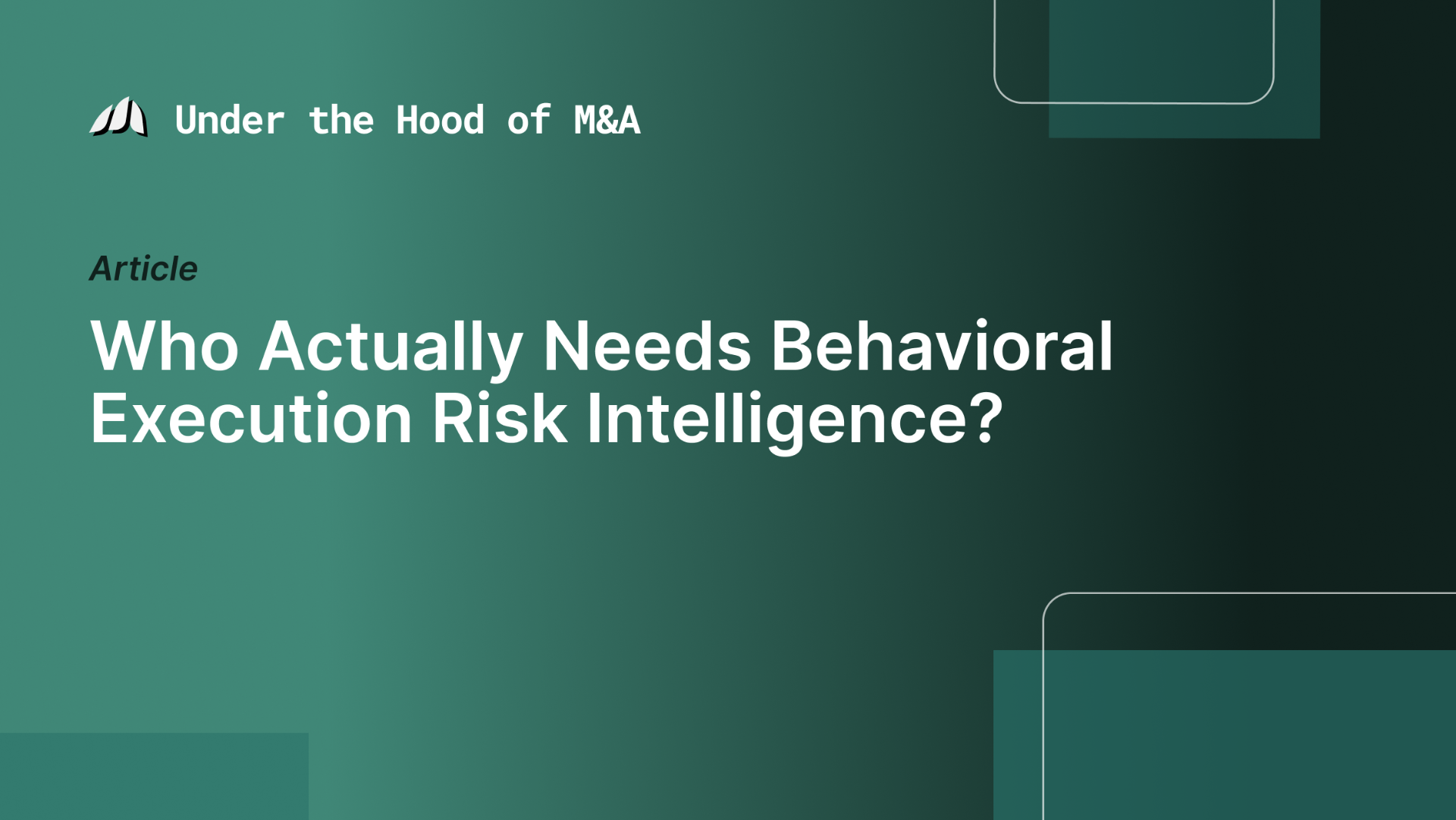 Who Actually Needs Behavioral Execution Risk Intelligence?